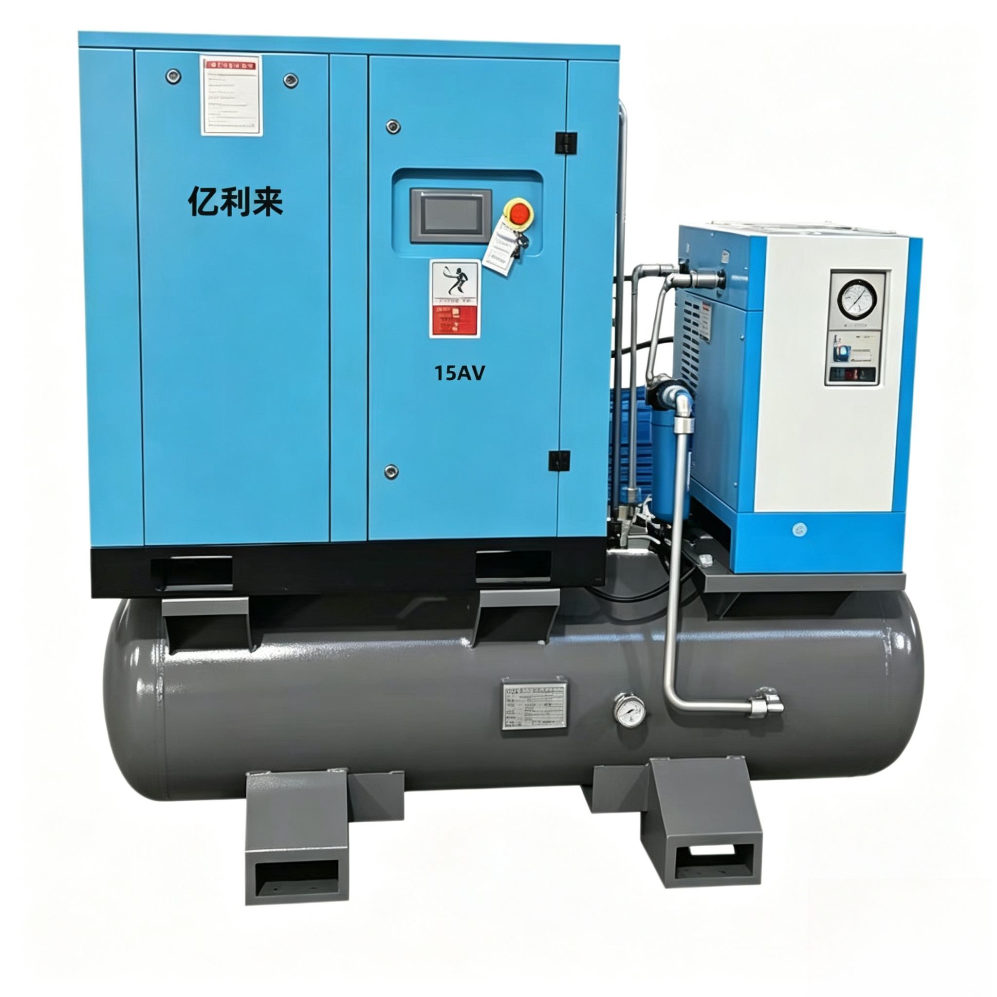 11kW 4 in 1 고정 속도 단일 단계 공기 압축기