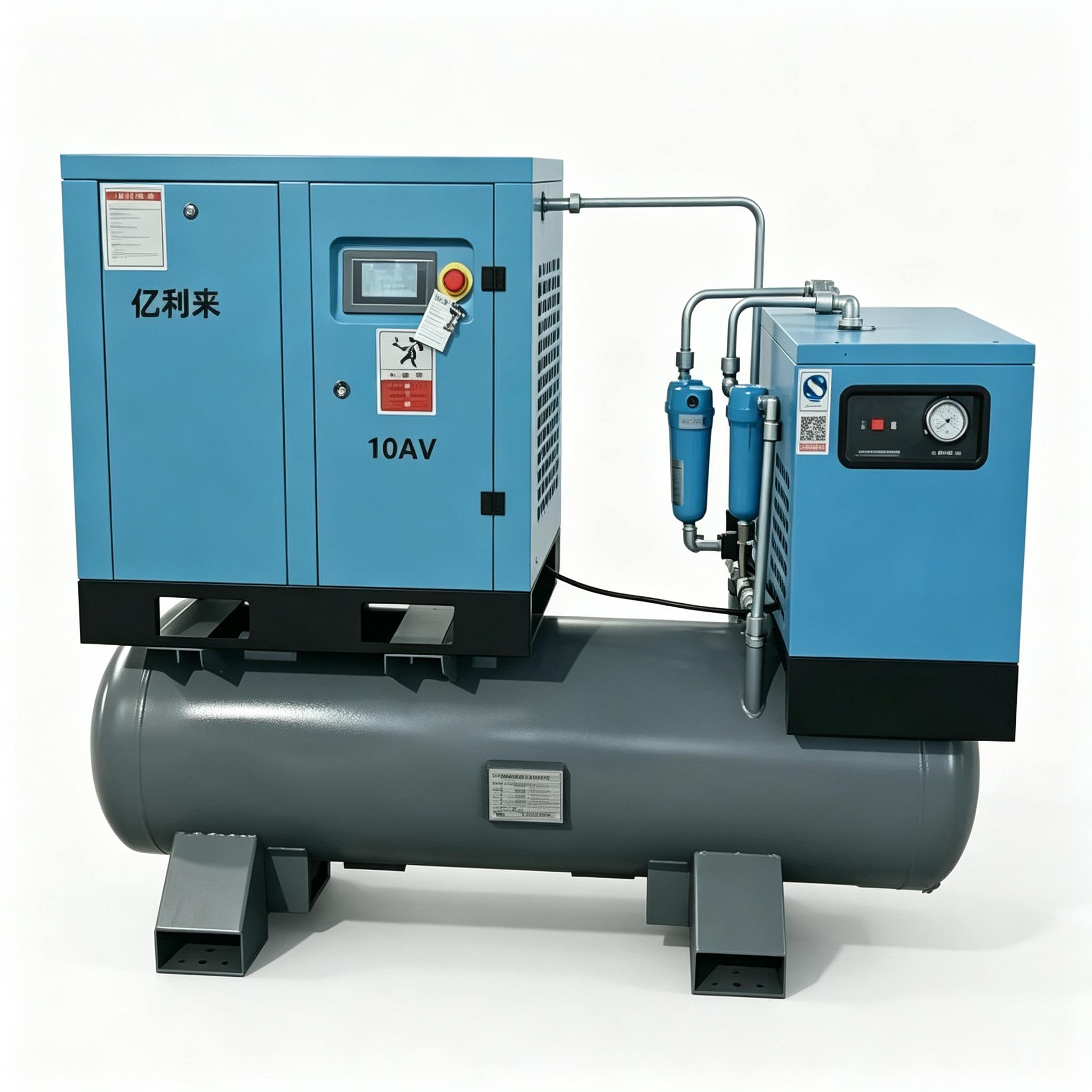 7.5kW 4 in 1 고정 속도 단일 단계 공기 압축기